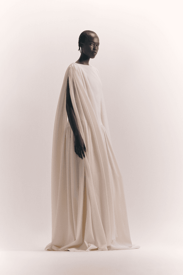 off the shoulder puff long sleeve dress Off-Shoulder Puff Sleeves A-Line Bridal Dress EU34 / Off-White