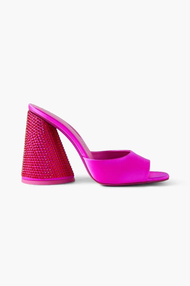 "Statement heels for a summer cocktail event, under $600"