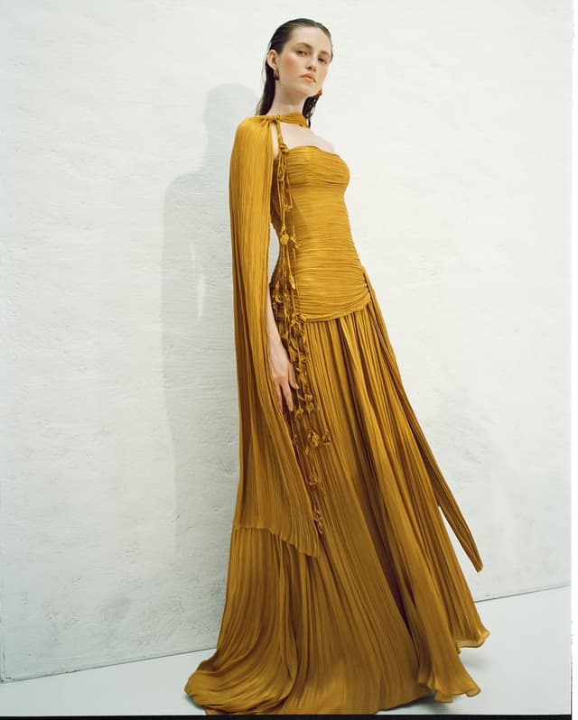 MARMAR HALIM - Roseya asymmetric draped silk-satin gown | Plush MARMAR HALIM - Roseya asymmetric draped silk-satin gown | Plush